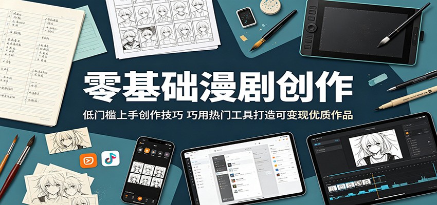 零基础漫剧创作：低门槛上手创作技巧，巧用热门工具打造可变现优质作品-沧海聊项目
