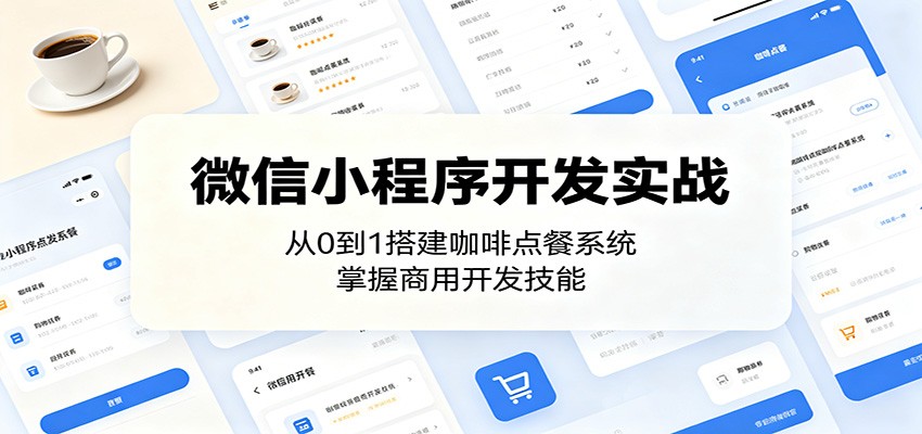 微信小程序开发实战：从0到1搭建咖啡点餐系统，掌握商用开发技能-沧海聊项目