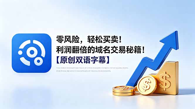 零风险，轻松买卖！利润翻倍的域名交易秘籍！【原创双语字幕】-沧海聊项目