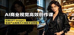AI商业视觉高效创作课：玩转GPT-Image2，极速产出商用大片摆脱手动修图(更新)-沧海聊项目