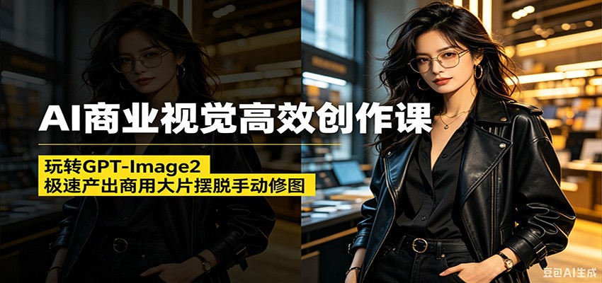 AI商业视觉高效创作课：玩转GPT-Image2，极速产出商用大片摆脱手动修图(更新)-沧海聊项目
