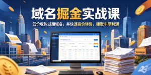 域名交易掘金实战课，低价收购过期域名，并快速高价转售，賺取丰厚利润【原创双语字幕】-沧海聊项目