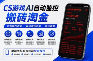 CS游戏AI自动监控搬砖淘金，稳定运行多年，支持任何形式验证，日入300+【揭秘】-沧海聊项目