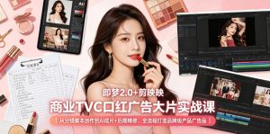 即梦2.0+剪映商业TVC口红广告大片实战课｜从分镜脚本创作到AI成片+后期精修，全流程打造品牌级产品广告-沧海聊项目