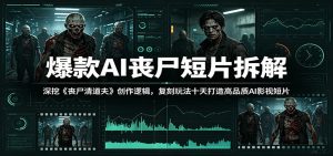 爆款AI丧尸短片拆解：深挖《丧尸清道夫》创作逻辑，复刻玩法快速打造高品质AI影视短片-沧海聊项目