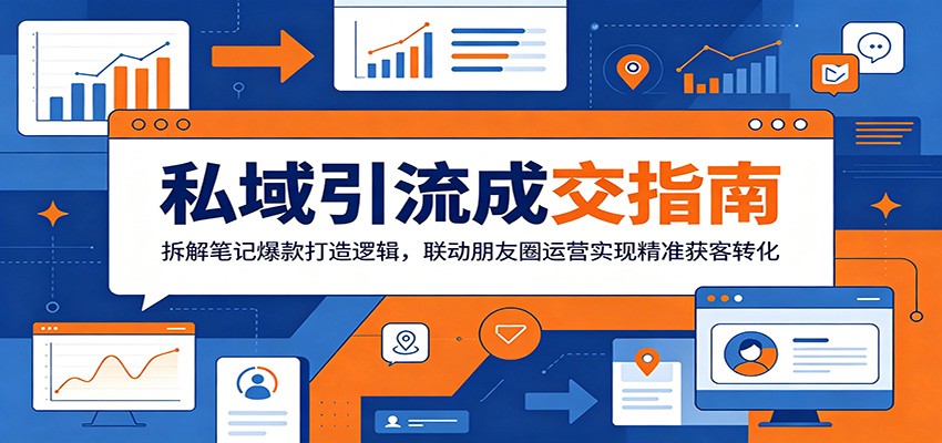 私域引流成交指南：拆解笔记爆款打造逻辑，联动朋友圈运营实现精准获客转化-沧海聊项目