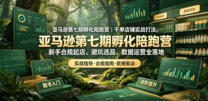 亚马逊第七期孵化陪跑营｜千单店铺实战打法，新手合规起店、避坑选品、数据运营全落地-沧海聊项目
