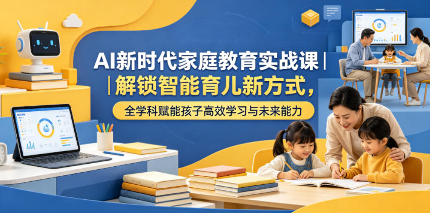 AI新时代家庭教育实战课｜解锁智能育儿新方式，全学科赋能孩子高效学习与未来能力-沧海聊项目