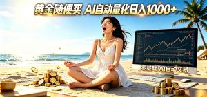 黄金随便买？AI自动外汇量化交易 在家当皇帝 日入1000+-沧海聊项目