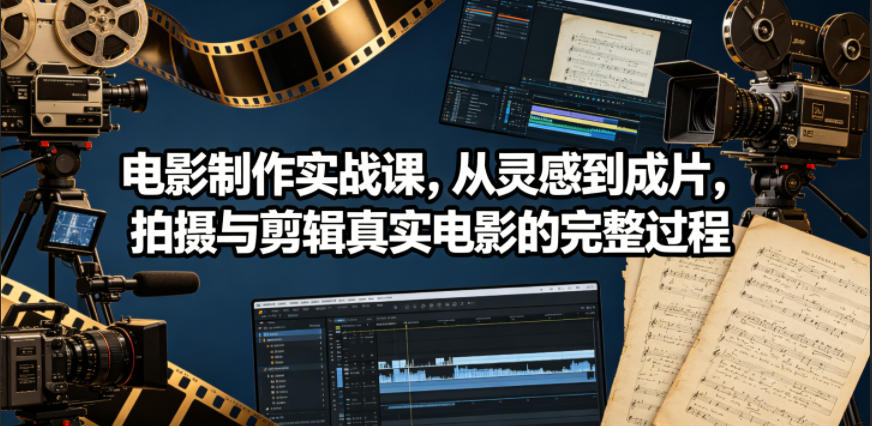 电影制作实战课，从灵感到成片，拍摄与剪辑真实电影的完整过程【原创双语字幕】-沧海聊项目