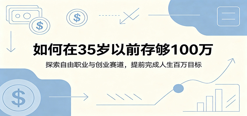 如何在35岁以前存够100万：探索自由职业与创业赛道，提前完成人生百万目标-沧海聊项目