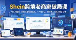 Shein跨境老商家破局课，AI工具提效，突破单量利润瓶颈，一人管多店，带你用工具流玩转多店铺-沧海聊项目