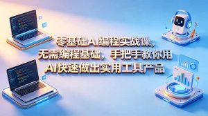 零基础AI编程实战课-更新，无需编程基础，手把手教你用AI快速做出实用工具产品-沧海聊项目