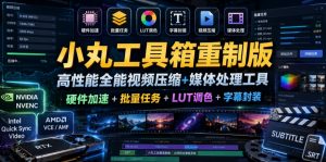 小丸工具箱重制版–高性能全能视频压缩+媒体处理工具｜硬件加速+批量任务+LUT调色+字幕封装-沧海聊项目