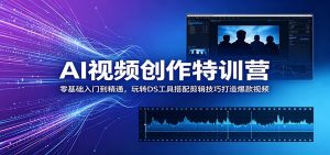AI视频创作特训营：零基础入门到精通，玩转DS工具搭配剪辑技巧打造爆款视频-沧海聊项目
