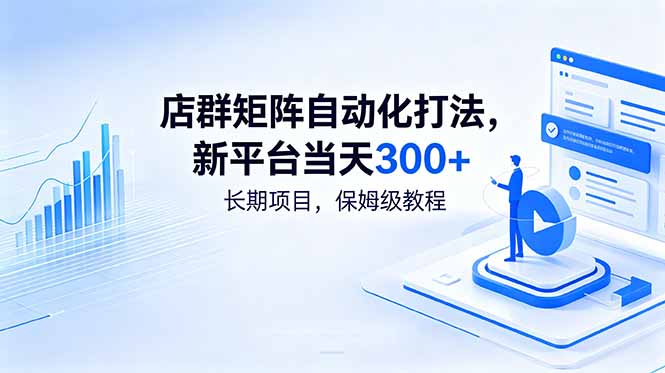 店群矩阵自动化打法，新平台当天300+，长期项目，保姆级教程-沧海聊项目