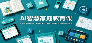AI智慧家庭教育课：更新育儿教育理念，巧用各类AI工具全方位提升孩子综合学习能力-沧海聊项目