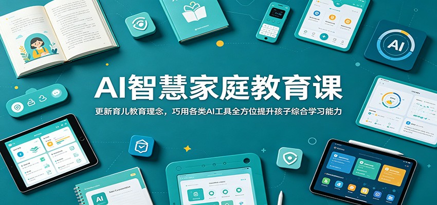 AI智慧家庭教育课：更新育儿教育理念，巧用各类AI工具全方位提升孩子综合学习能力-沧海聊项目