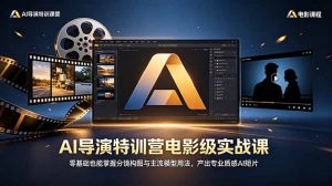 AI导演特训营电影级实战课，零基础也能掌握分镜构图与主流模型用法，产出专业质感AI短片-沧海聊项目