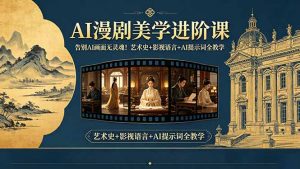 告别AI画面无灵魂！AI漫剧美学进阶课-更新，艺术史+影视语言+AI提示词全教学-沧海聊项目