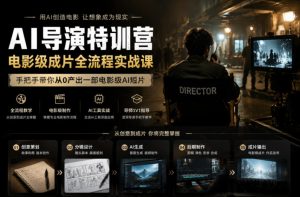 AI导演特训营，电影级成片全流程实战课，手把手带你从0产出一部电影级AI短片-沧海聊项目