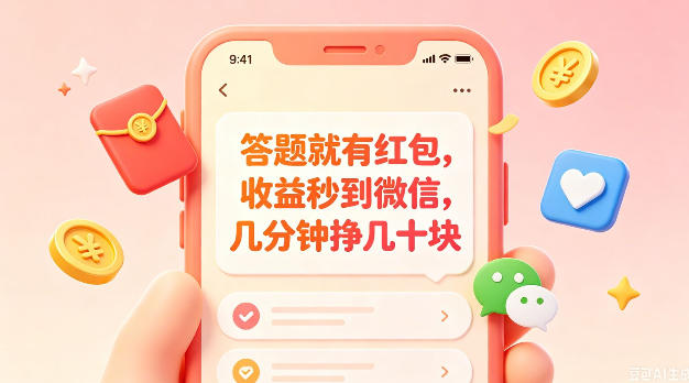 答题就有红包，收益秒到微信，几分钟挣几十块，学生党上班族宝妈都可以玩【揭秘】-沧海聊项目