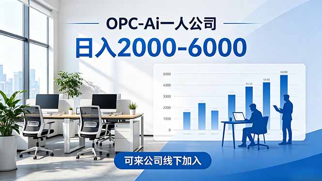 2026创业新风口—OPC一人公司模式震撼首发！日收益2000-6000+，项目绿色长久，安全稳健，合…-沧海聊项目