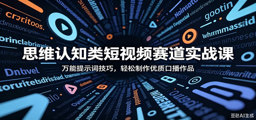 思维认知类短视频赛道实战课：万能提示词技巧，轻松制作优质口播作品-沧海聊项目