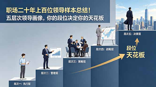 付费文章：职场二十年上百位领导样本总结！五层次领导画像，你的段位决定你的天花板-沧海聊项目