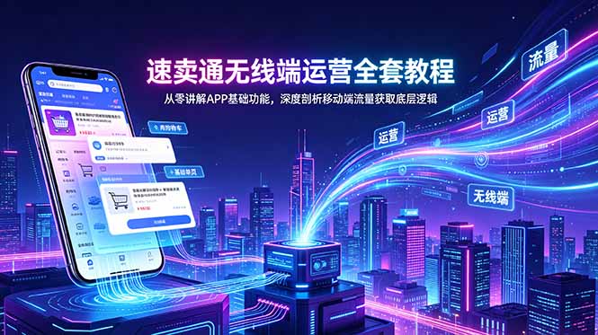 速卖通无线端运营全套教程，从零讲解APP基础功能，深度剖析移动端流量获取底层逻辑-沧海聊项目
