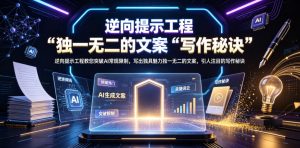 逆向提示工程教您突破AI常规限制，写出独具魅力独一无二的文案，引人注目的写作秘诀【原创双语字幕】-沧海聊项目