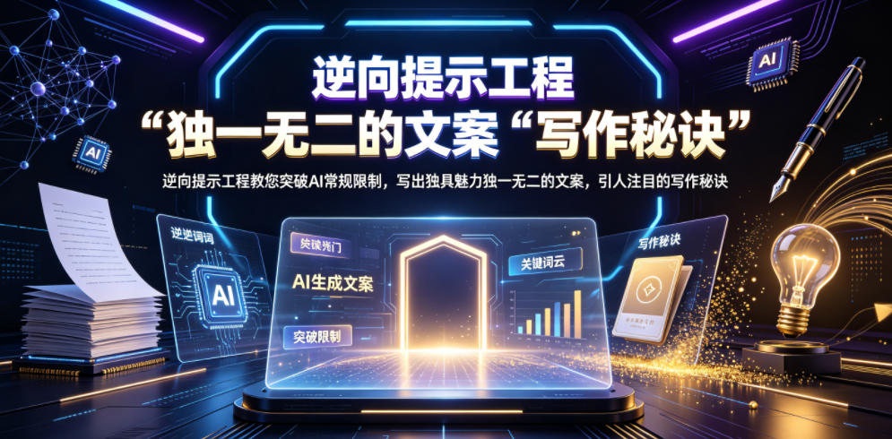逆向提示工程教您突破AI常规限制，写出独具魅力独一无二的文案，引人注目的写作秘诀【原创双语字幕】-沧海聊项目