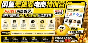 闲鱼无货源电商特训营，从0到1系统教学，帮你完整掌握闲鱼无货源电商的运营方法-沧海聊项目