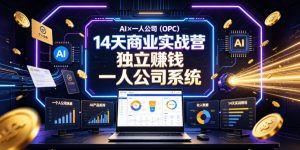 AI×一人公司(OPC)14天商业实战营，用AI帮你搭建一个属于你自己的、能独立賺钱的一人公司系统-沧海聊项目