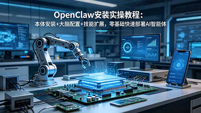 OpenClaw安装实操教程：本体安装+大脑配置+技能扩展，零基础快速部署AI智能体-沧海聊项目