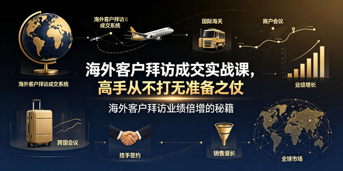 海外客户拜访成交实战课，高手从不打无准备之仗，海外客户拜访业绩倍增的秘籍-沧海聊项目
