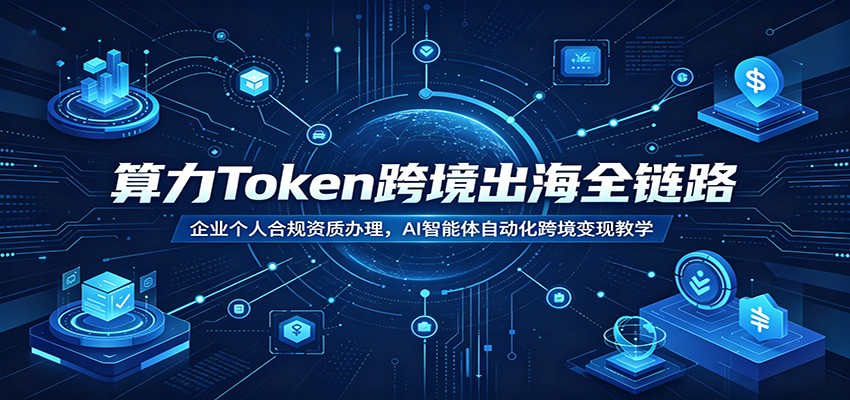 算力Token跨境出海全链路：企业个人合规资质办理，AI智能体自动化跨境变现教学-沧海聊项目
