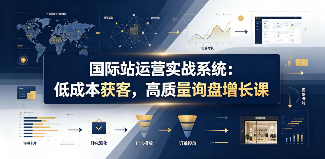 国际站运营实战系统：低成本获客，高质量询盘增长课(更新26年)-沧海聊项目