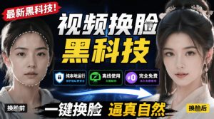 AI人工智能如此夸张？一键视频换Lian黑科技，纯本地离线运行，本地视频换Lian娱乐工具，AI FaceSwap-沧海聊项目