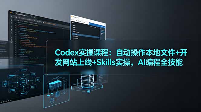 Codex实操课程：自动操作本地文件+开发网站上线+Skills实操，AI编程全技能-沧海聊项目