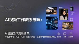 AI视频工作流系统课：产品参考图+风格+人物+场景+分镜，五重参考锁定视觉系统，稳定产出高质量视频-沧海聊项目