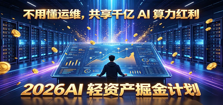 不用懂运维，共享千亿 AI 算力红利，2026AI 轻资产掘金计划-沧海聊项目