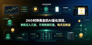 24小时挣美金的AI量化项目，单机日入几十美刀，不用熬夜盯盘，每天见收益【揭秘】-沧海聊项目