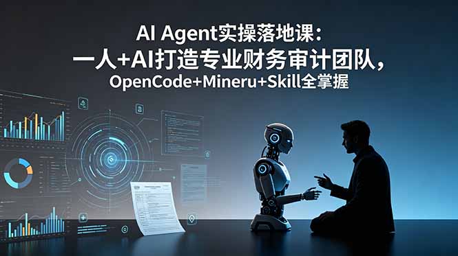 AI Agent实操落地课：一人+AI打造专业财务审计团队，OpenCode+Mineru+Skill全掌握-沧海聊项目