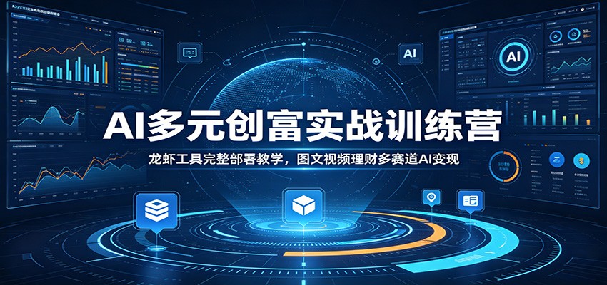 AI多元创富实战训练营：龙虾工具完整部署教学，图文视频理财多赛道AI变现-沧海聊项目