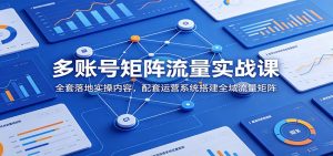 多账号矩阵流量实战课：全套落地实操内容，配套运营系统搭建全域流量矩阵-沧海聊项目