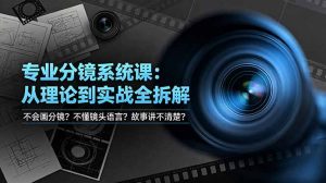 不会画分镜？不懂镜头语言？故事讲不清楚？专业分镜系统课，从理论到实战全拆解！-沧海聊项目
