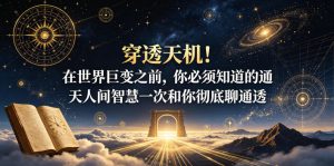 付费文章：穿透天机！在世界巨变之前，你必须知道的通天人间智慧一次和你彻底聊通透-沧海聊项目