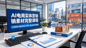 AI电商实体营销素材完整课程，AI创意短片完美复刻实景，实体店一键生成宣传引流短视频-沧海聊项目
