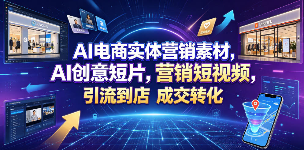 AI电商实体营销素材，AI创意短片，高效打造营销短视频，轻松引流到店，稳定提升门店客流与成交转化-沧海聊项目